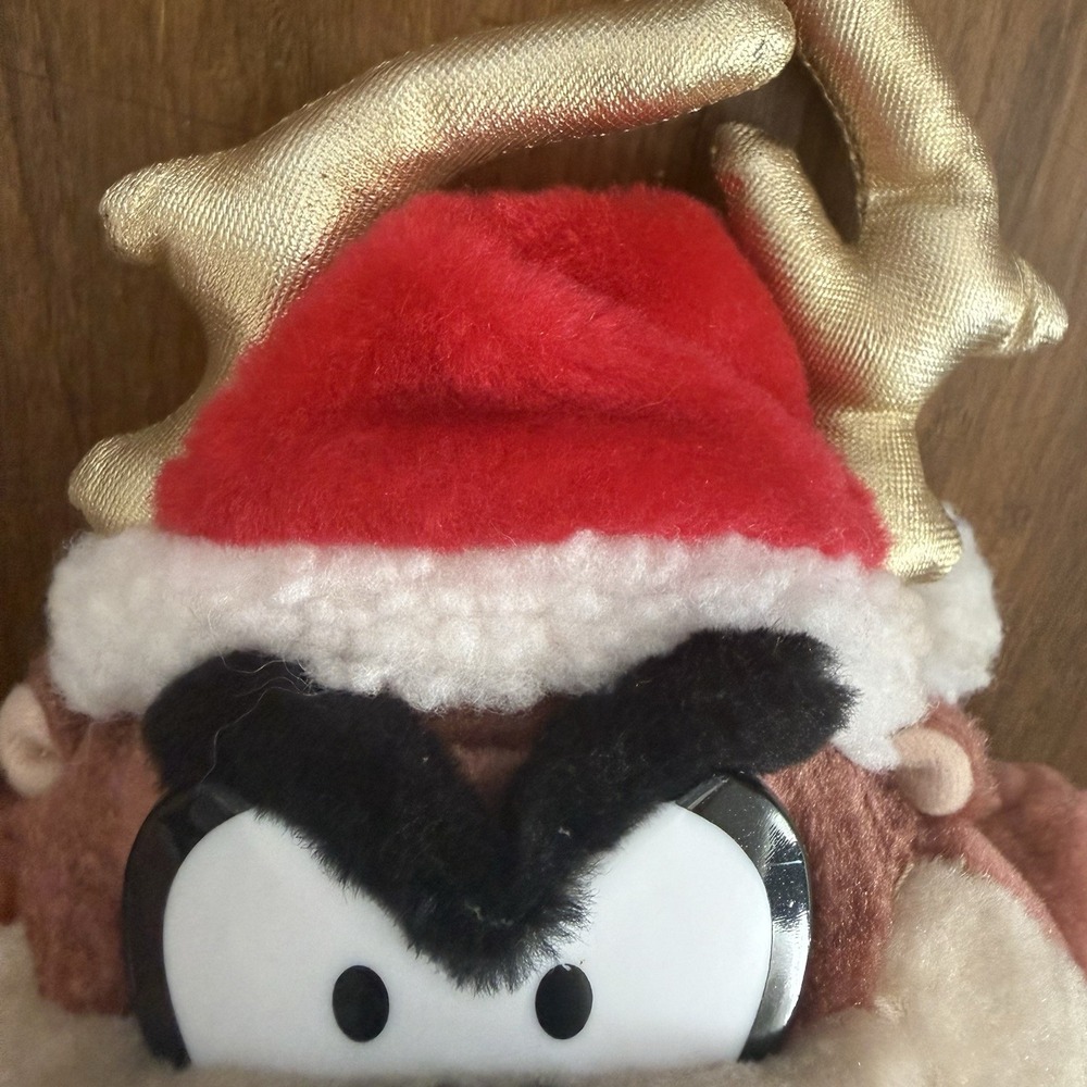 Vtg TAZ Tasmanian Devil Christmas Plush Stuffed Reindeer Santa Looney Tunes Tags - Picture 3 of 12